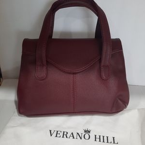 Verano Hill burgundy leather purse